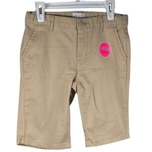 New Girls Youth 10 TCP CHILDRENS PLACE Adjustable Waist Shorts Tan Khaki Beige